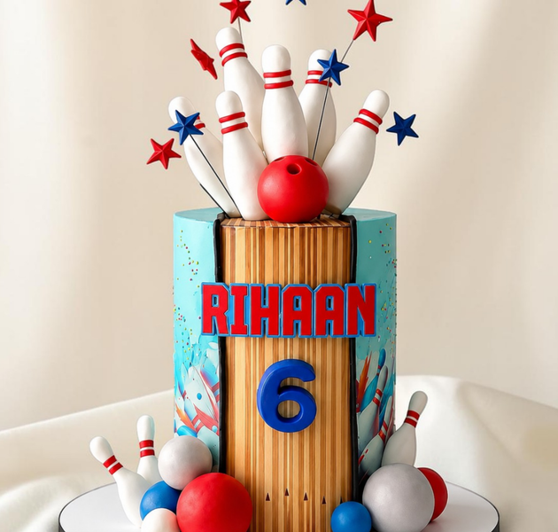 Bowling Theme Birthday Designer Cake