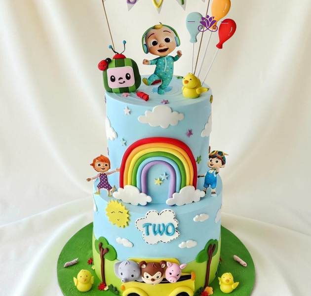 Luxury Cocomelon Rainbow Adventure Cake
