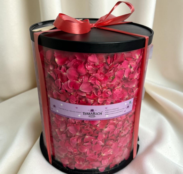 Rose Petal Surprise Cake Box with Floral Reveal (Eggless Designer Cake for Birthdays & Celebrations)