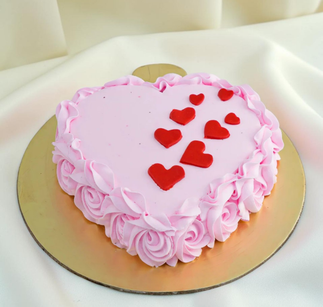 Pink Heart Love Celebration Cake