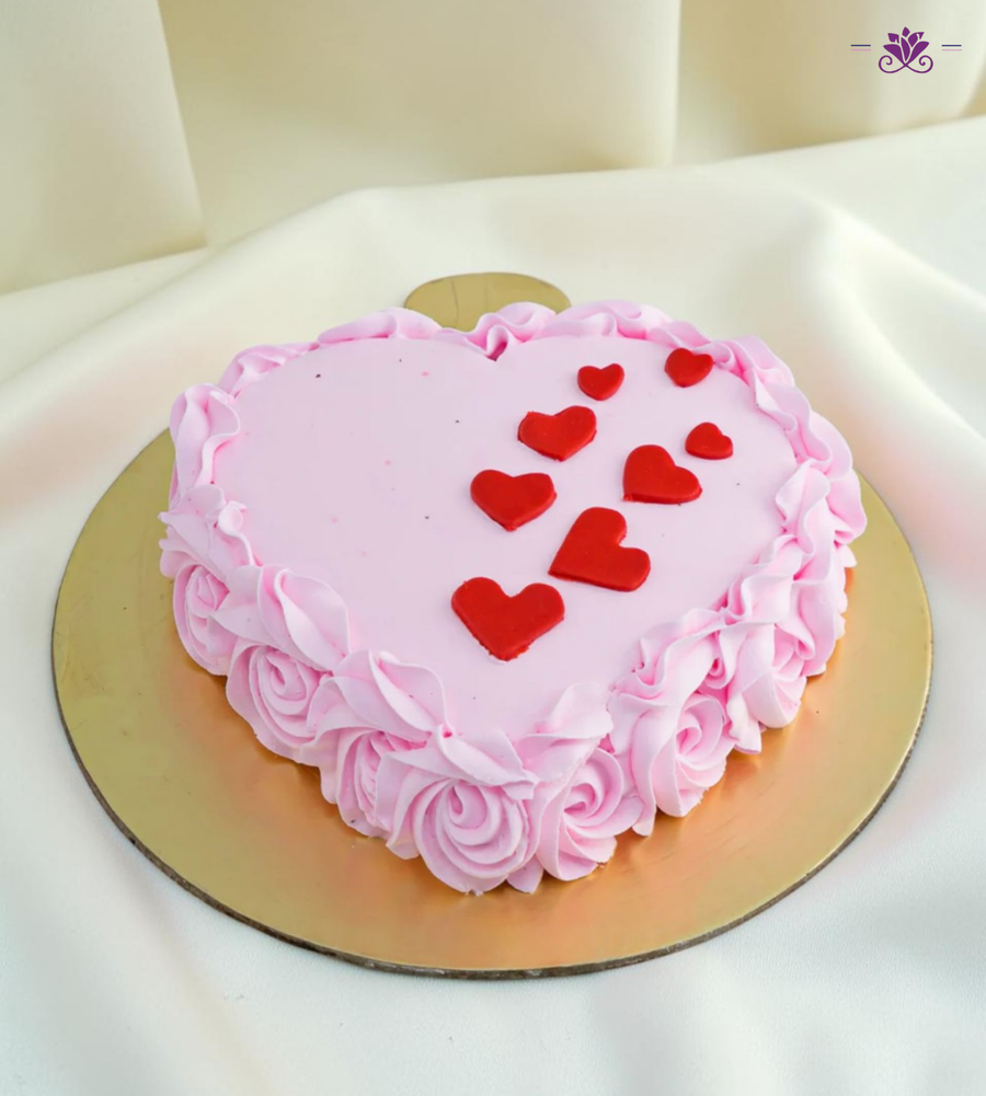 Pink Heart Love Celebration Cake
