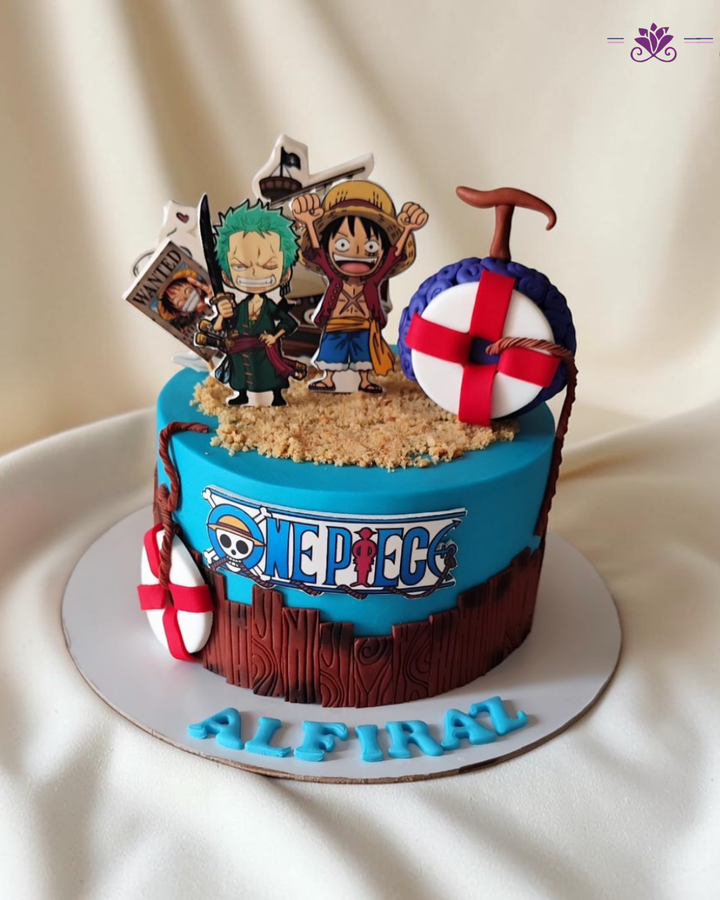 One Piece Pirate Adventure Theme Cake,