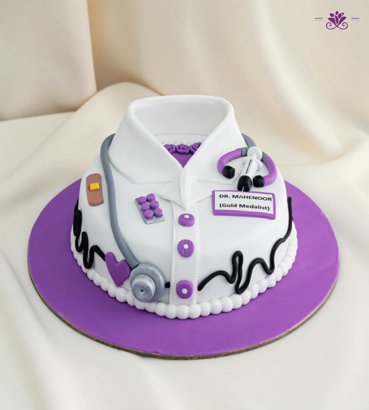 Doctor Coat Theme Graduation Celebration Cake