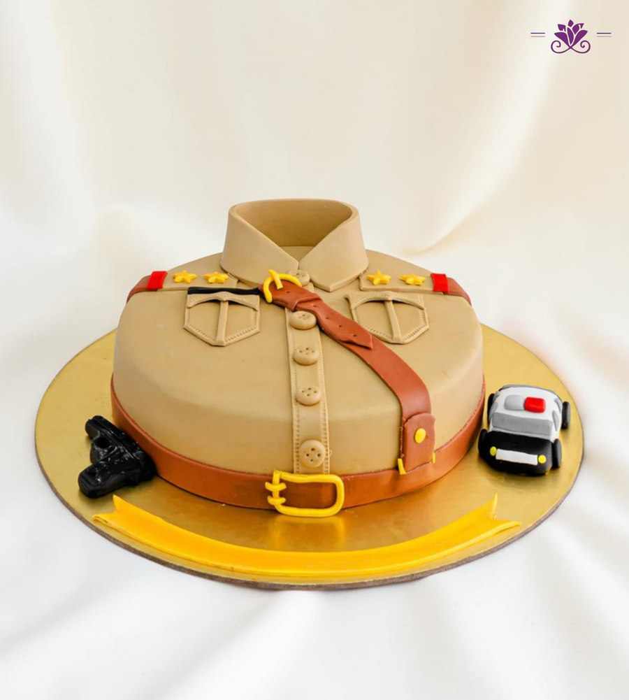Police Uniform Theme Celebration Cake