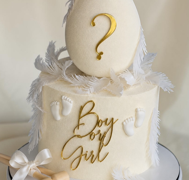 Boy or Girl Gender Reveal Egg Designer Cake
