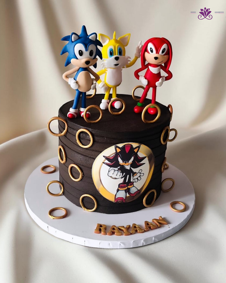 Sonic & Friends Hedgehog Birthday Cake