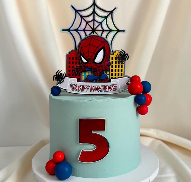 Spiderman Superhero Birthday Cake