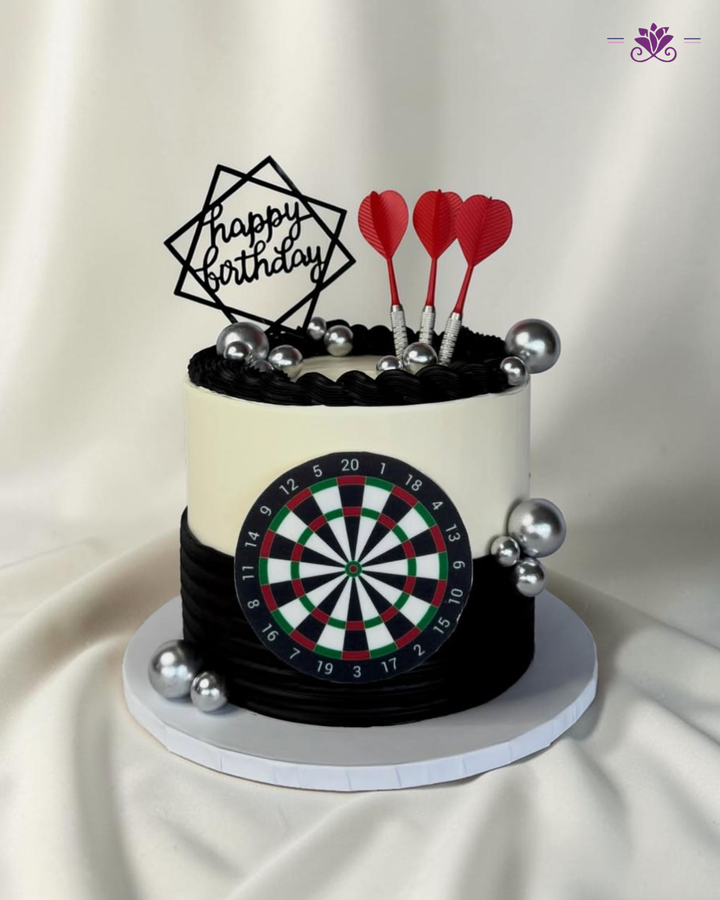 Dart Board Theme Birthday Cake