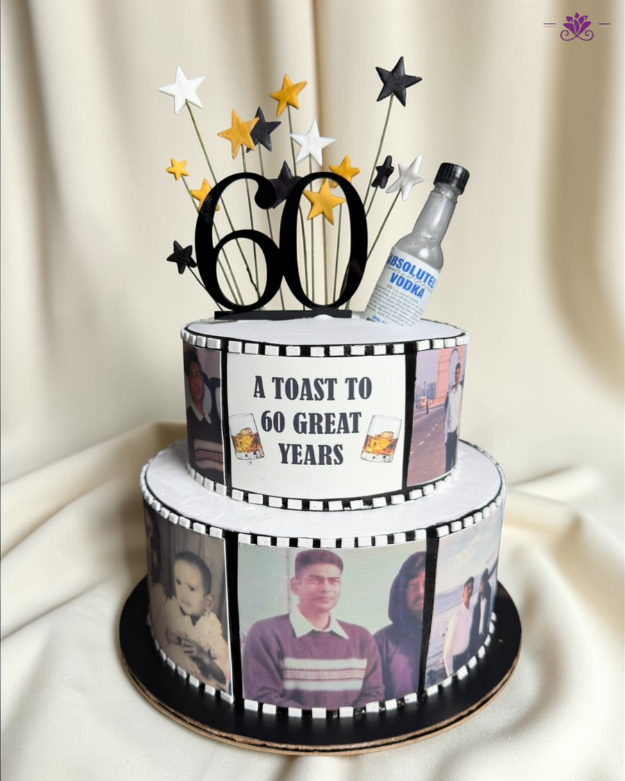 Golden Age Memories Photo Cake