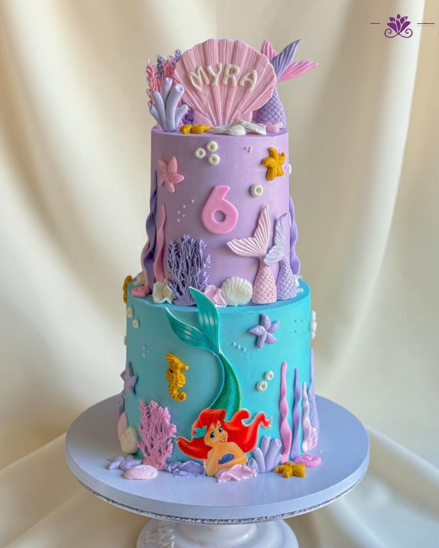 Ariel Mermaid Birthday Cake