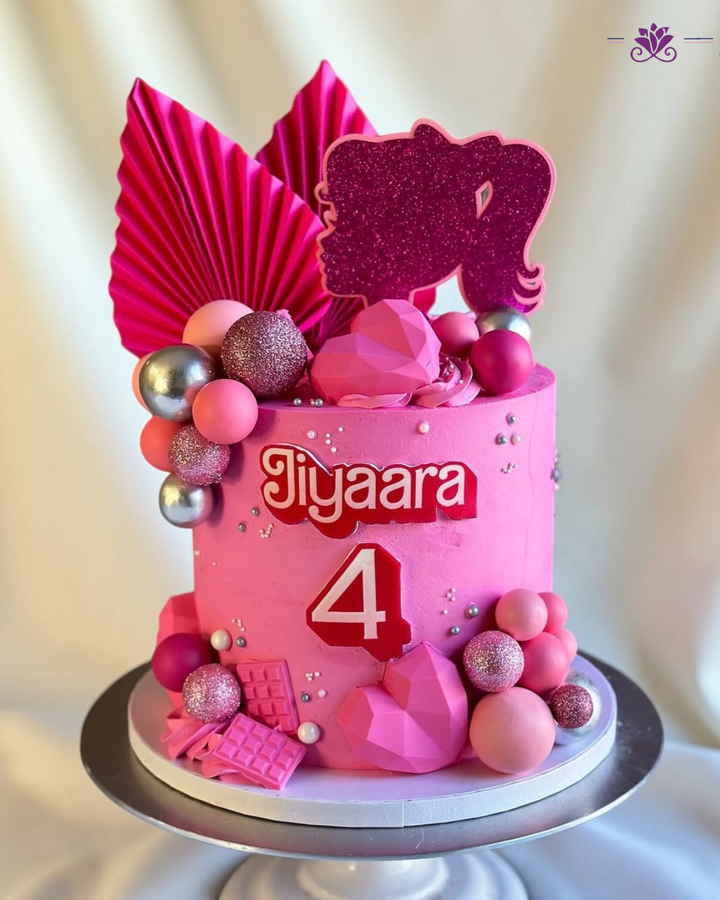 pink glamour birthday cake