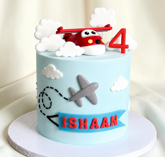 Airplane Adventure Theme Birthday Cake
