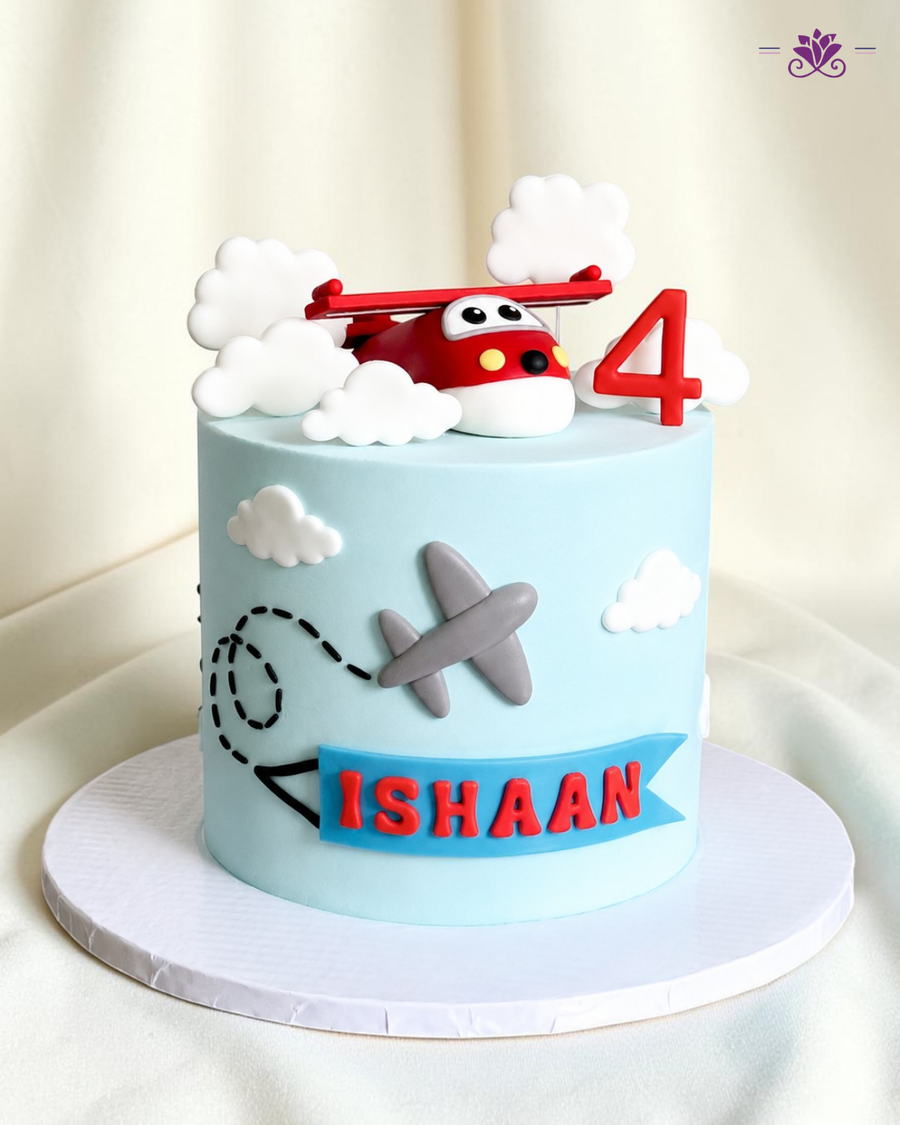 Airplane Adventure Theme Birthday Cake