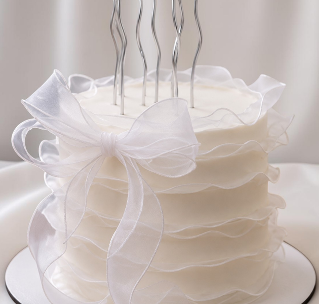 Luxury Ribbon Ruffles Designer Cake