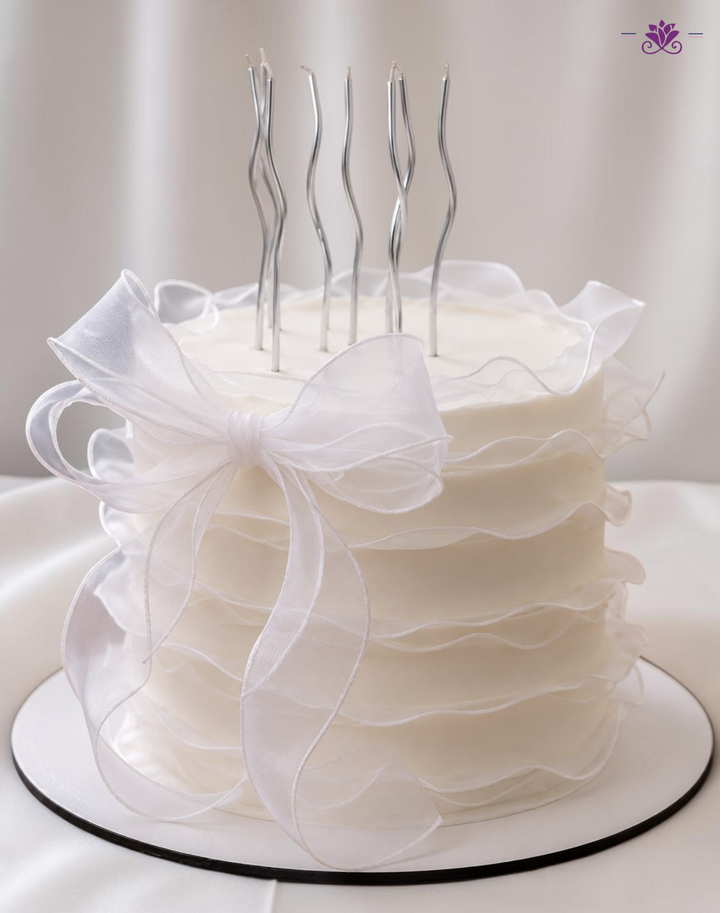 Luxury Ribbon Ruffles Designer Cake