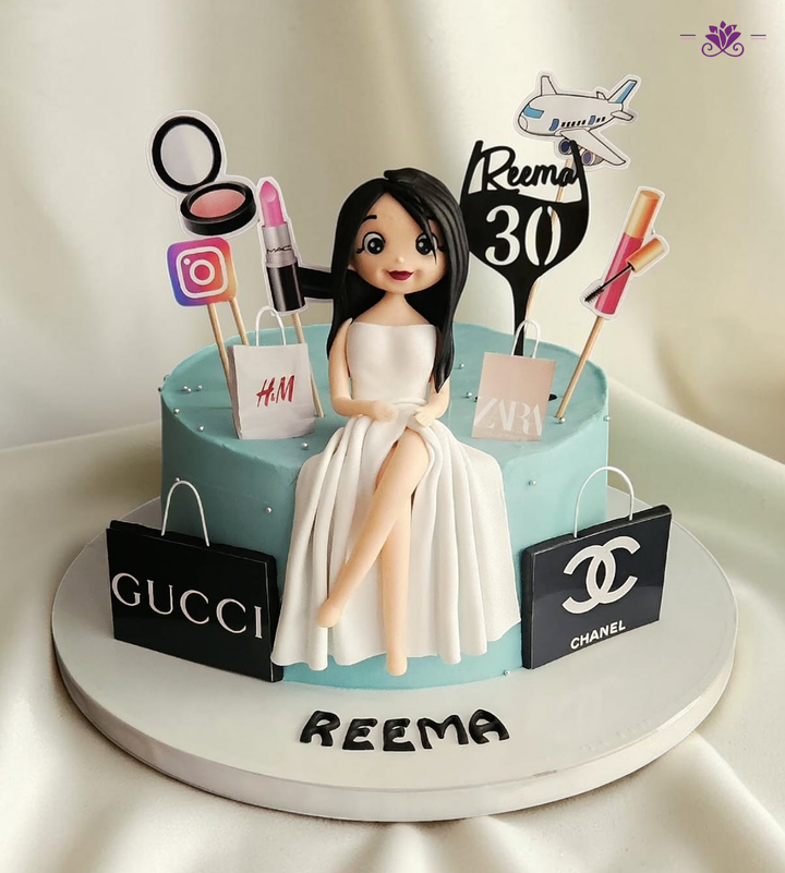 Luxury Fashion Diva Birthday Cake