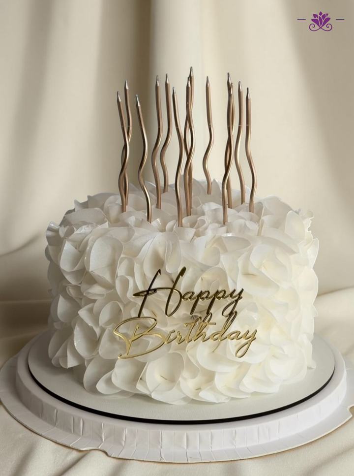 Luxury Aesthetic Floral Petal Designer Cake