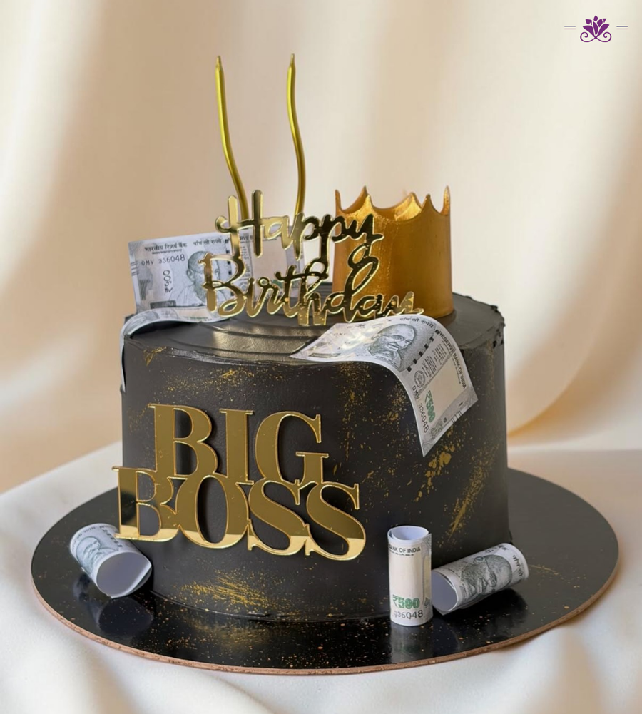 Big Boss Money Theme Birthday Cake