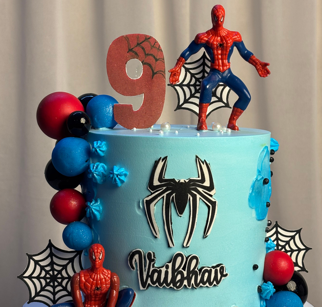 Spiderman Web-Slinger 9th Birthday Action Cake