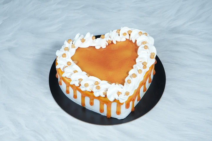 Butterscotch Heart Cake