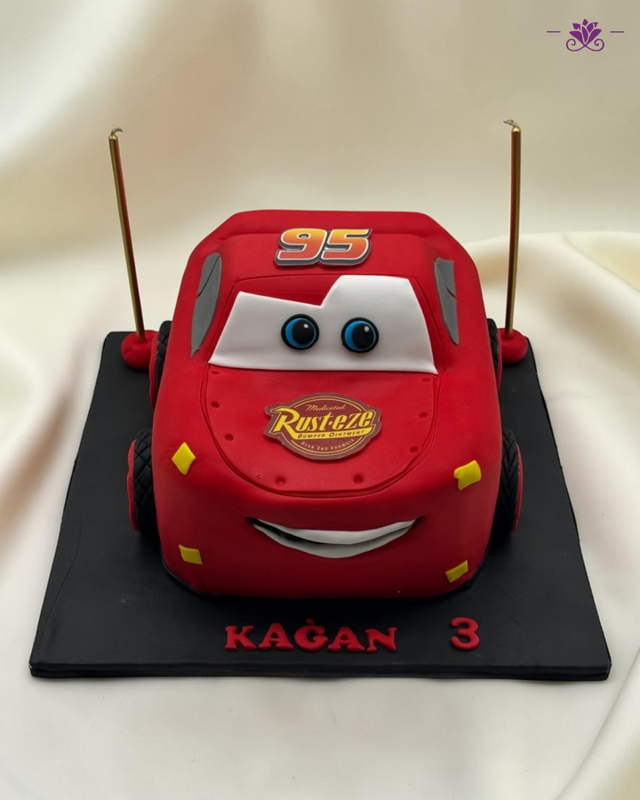 Lightning McQueen Cars Theme Birthday Cake