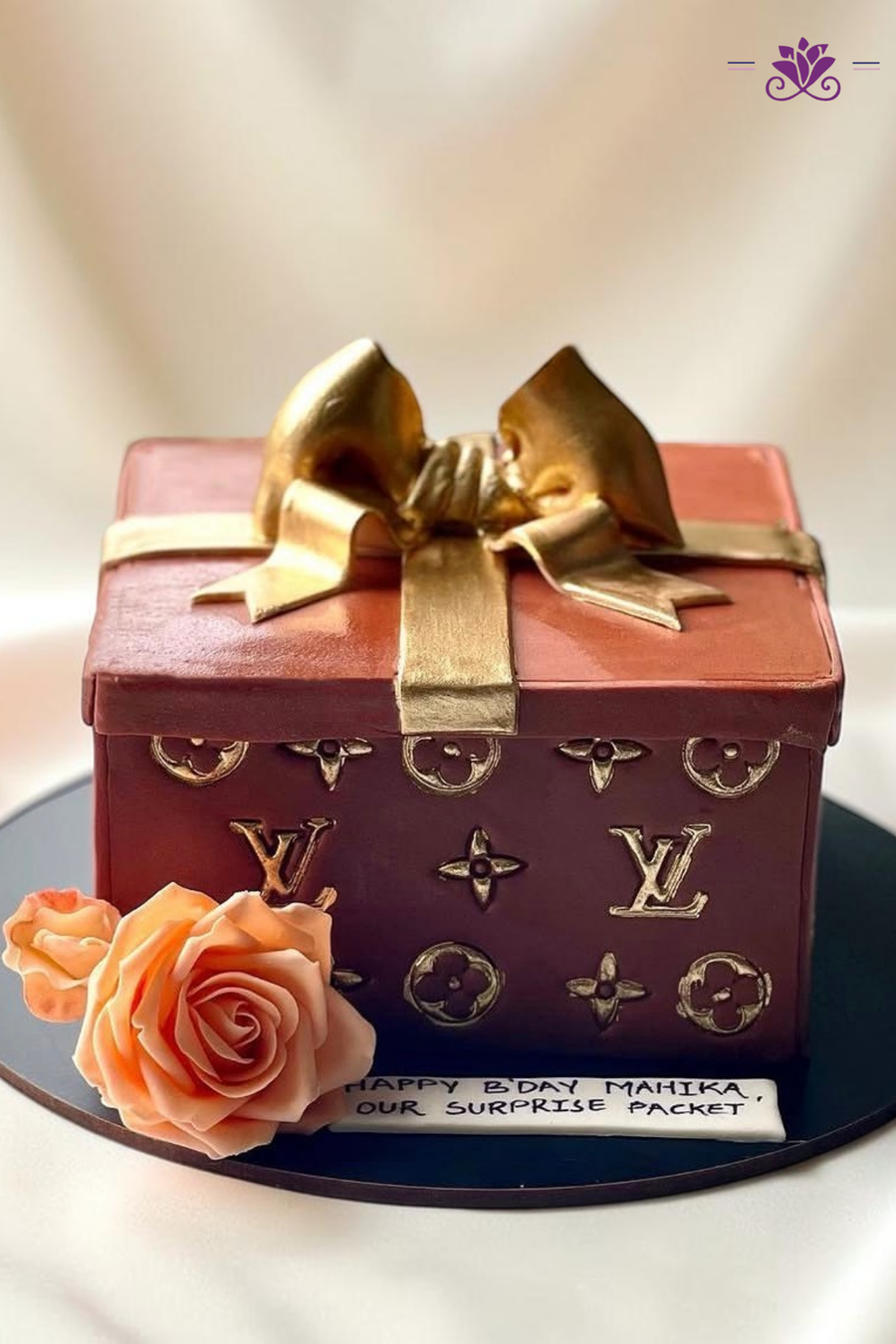 Stunning luxury gift box cake