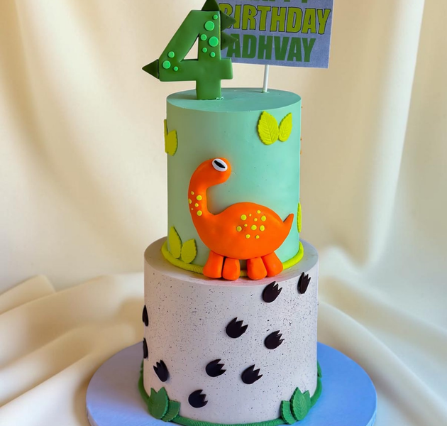Pre Historic Dinosaur Theme Birthday Cake