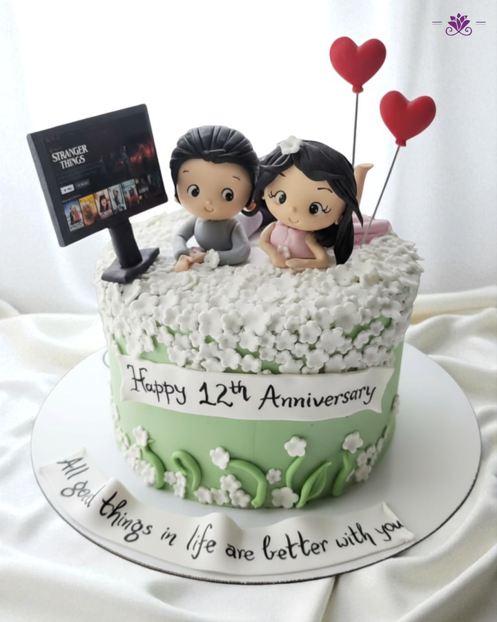 Netflix & Chill Anniversary Cake