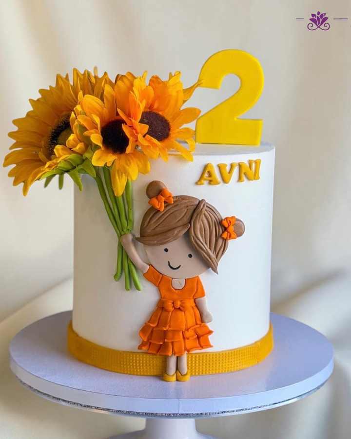 Sunflower Girl Cake
