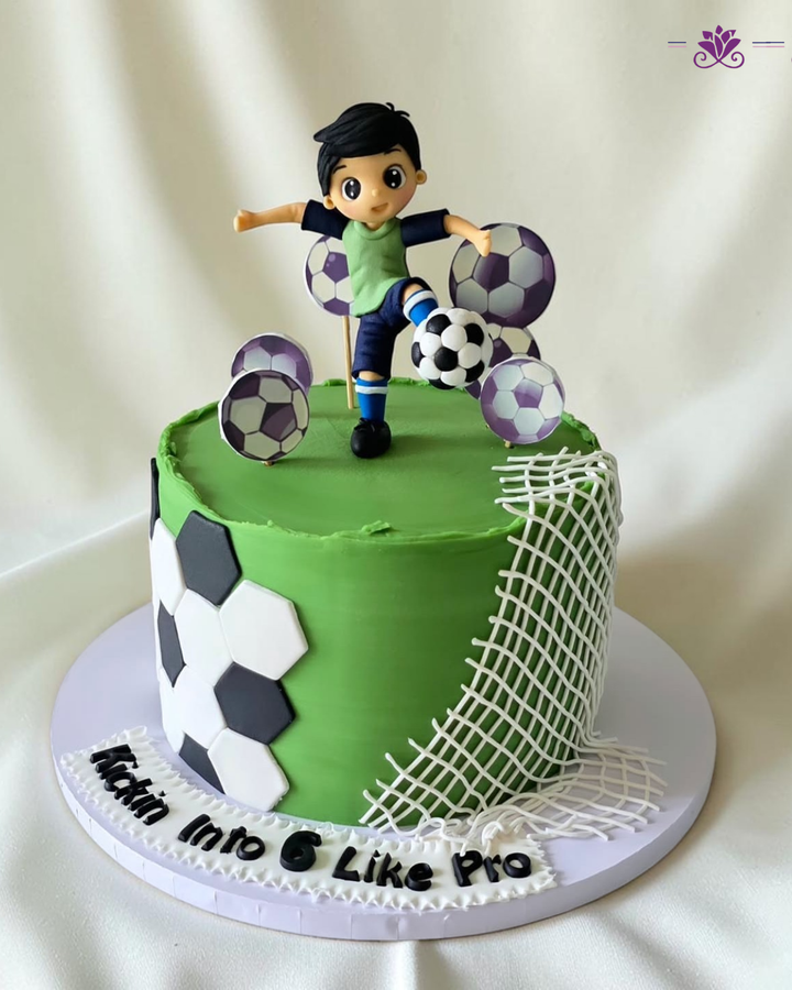 Football Player Theme Birthday Cake