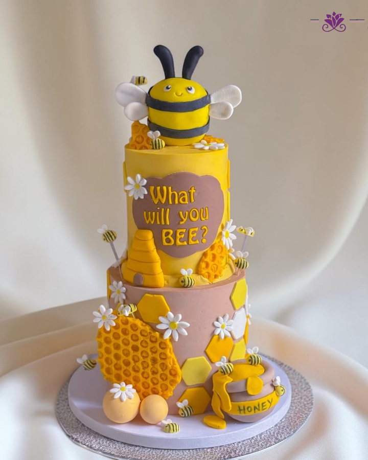 Bee & Honeycomb Theme Cake
