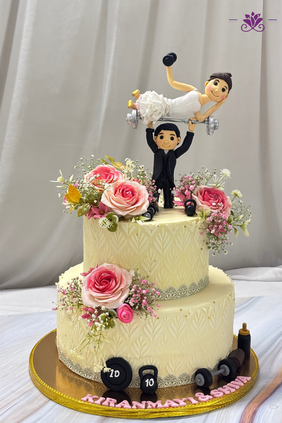 Luxury Gymnastics & Fitness Floral Birthday Cake