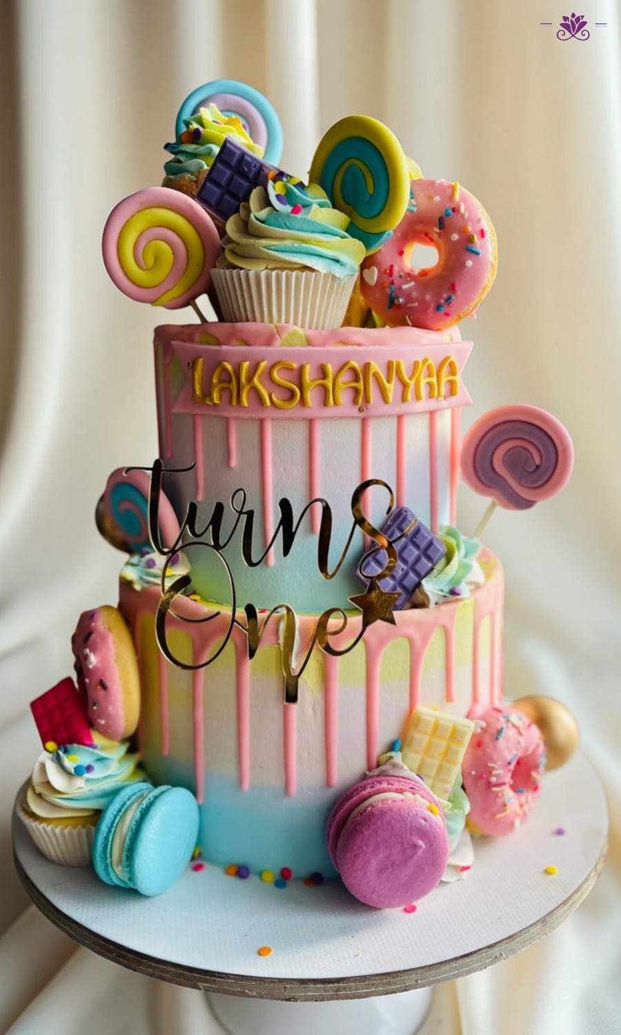 Candyland First Birthday Theme Cake