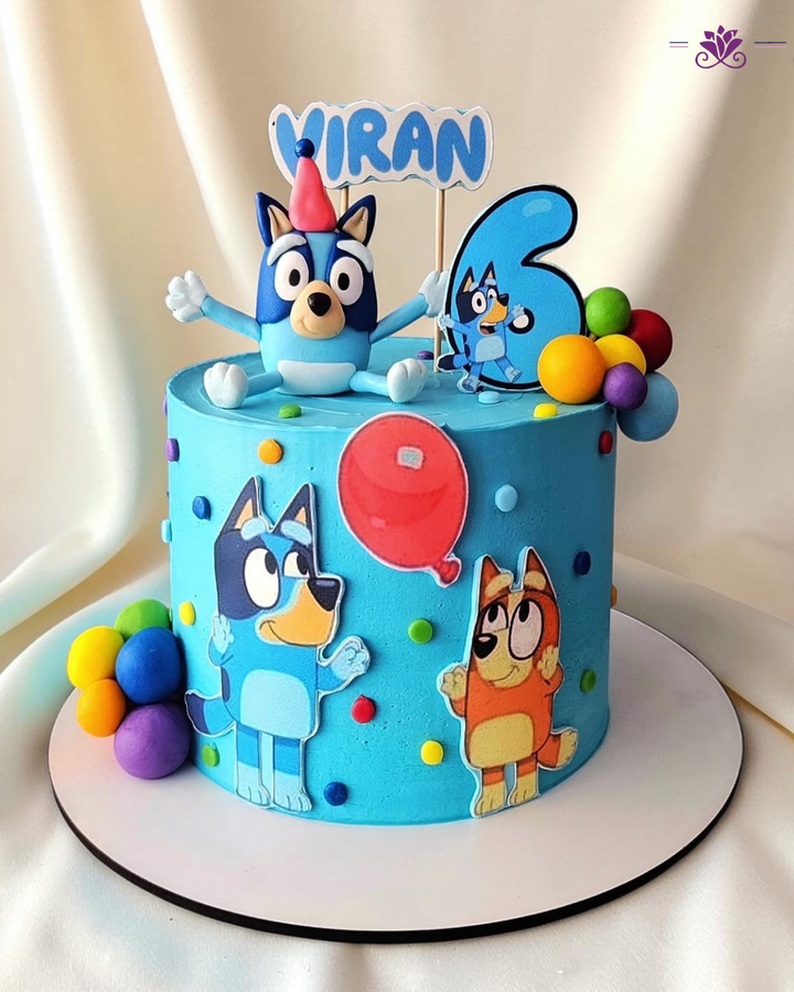 Bluey Birthday Cake