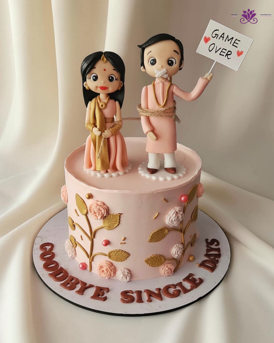 Bride & Groom Pre Wedding Celebration Cake