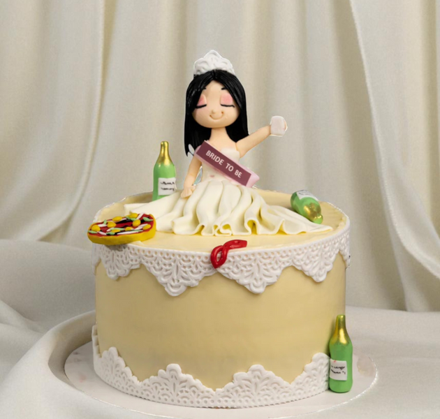 Blissful Bride to Be Cake