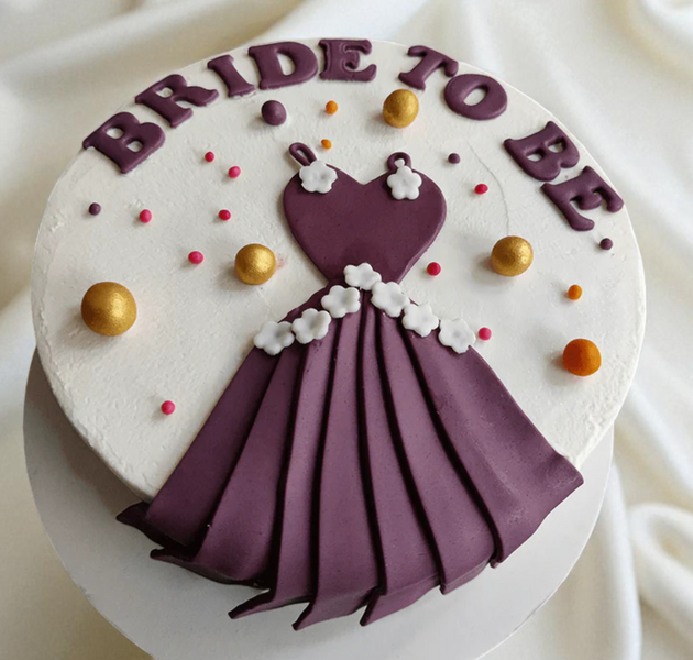 Royal Bride To Be Dress Cake