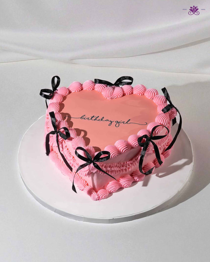 Pretty In Pink Heart Cake