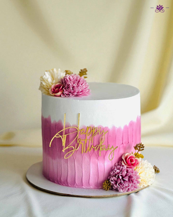 Blush Bloom Birthday Cake