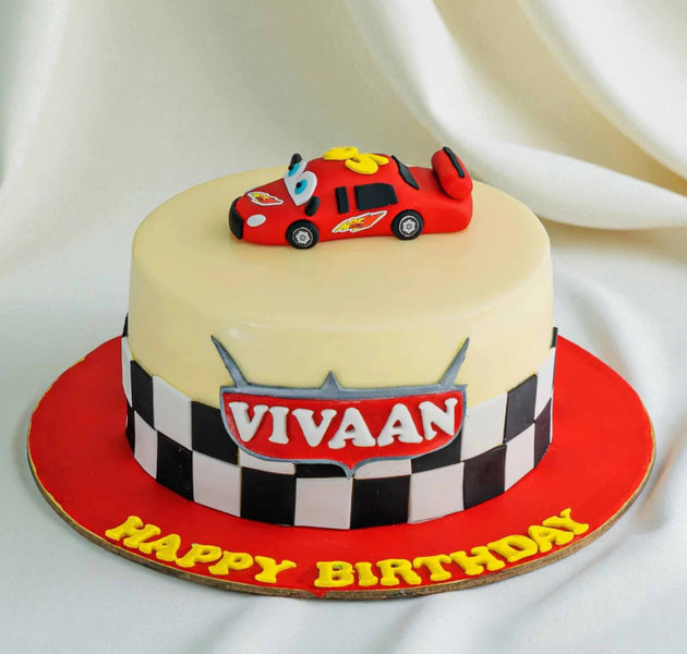 Racing Wheels Birthday Cake