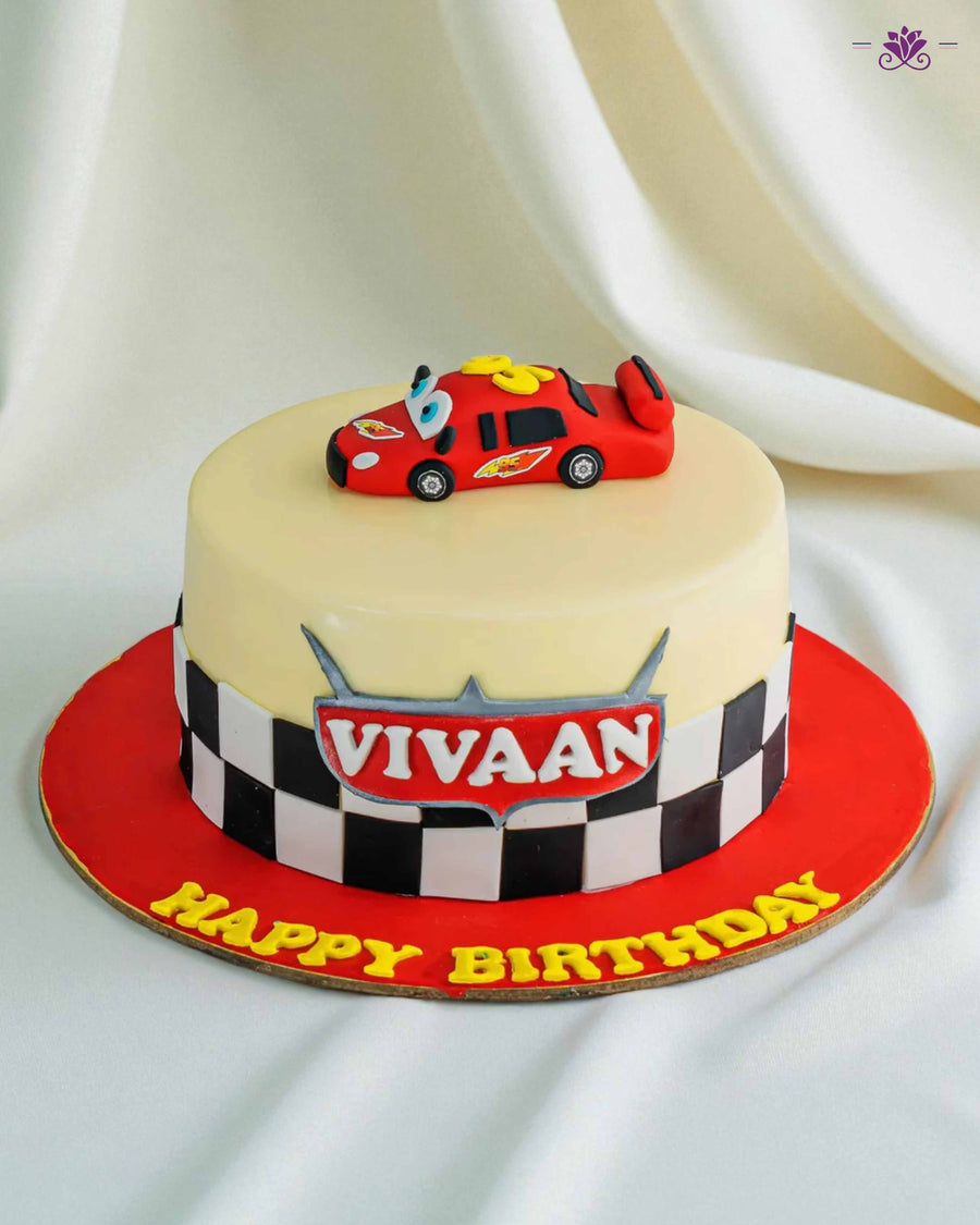 Racing Wheels Birthday Cake