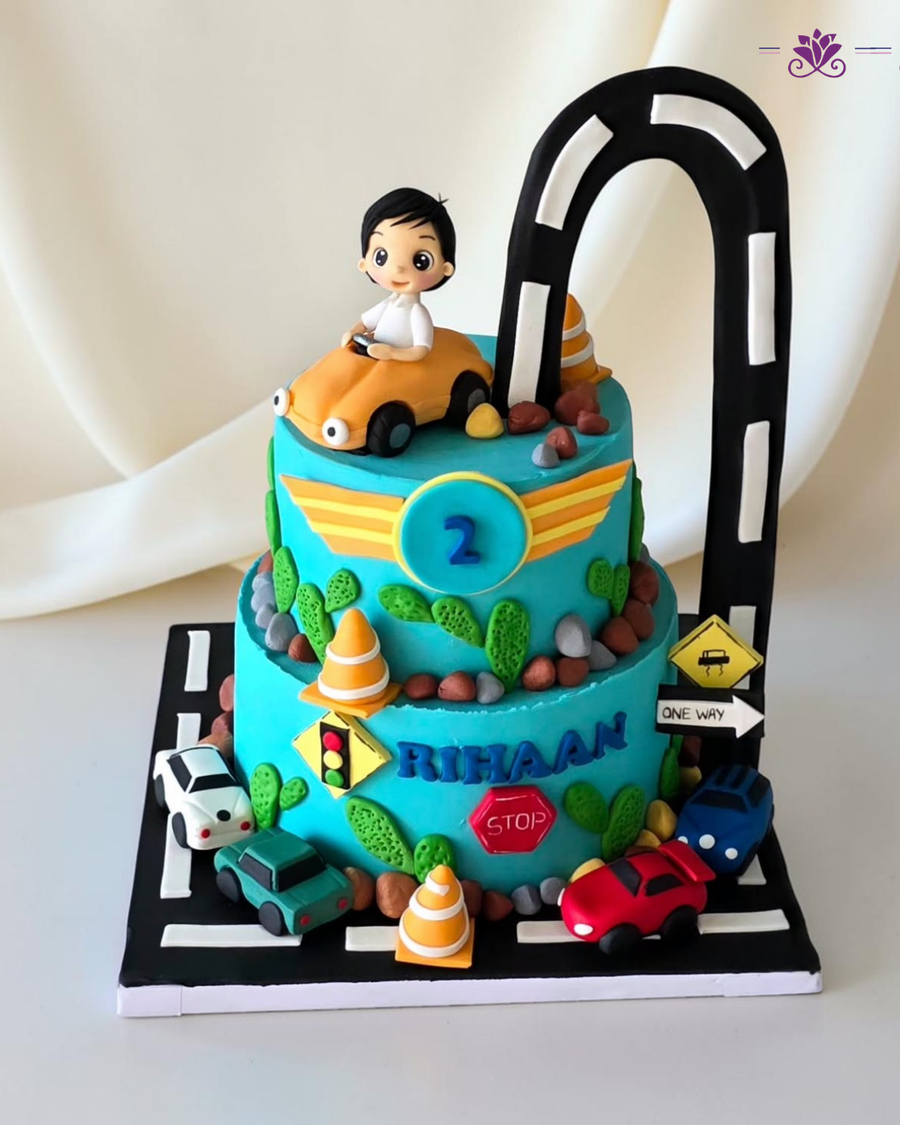 Little Racer Theme Cake