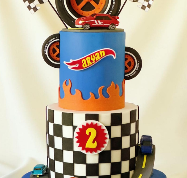 Luxury Racing Car & Hot Wheels Birthday Cake