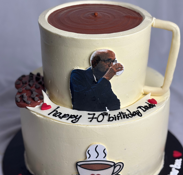 Chocolate Chip Cookie & Coffee Themed Cake