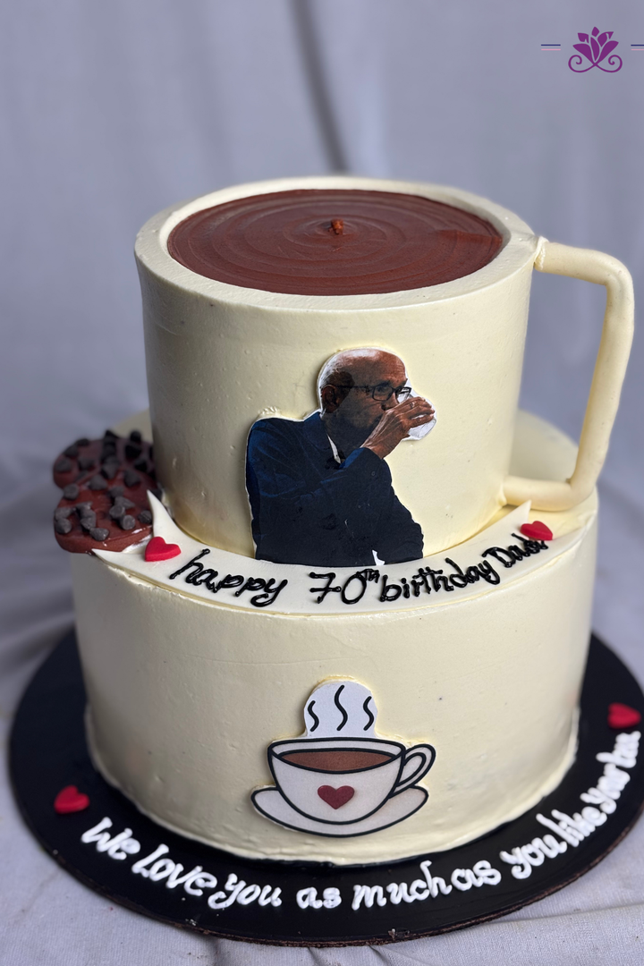 Chocolate Chip Cookie & Coffee Themed Cake