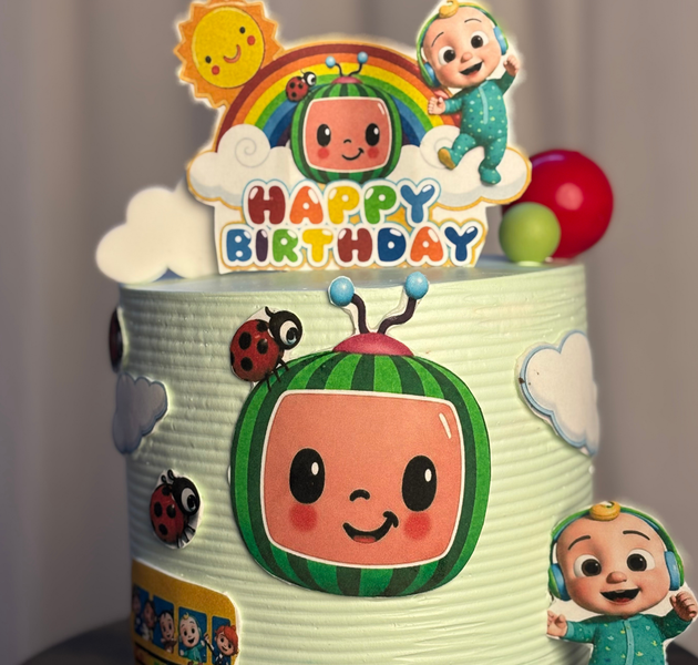 CoComelon JJ & Friends Fun Rainbow Birthday Cake