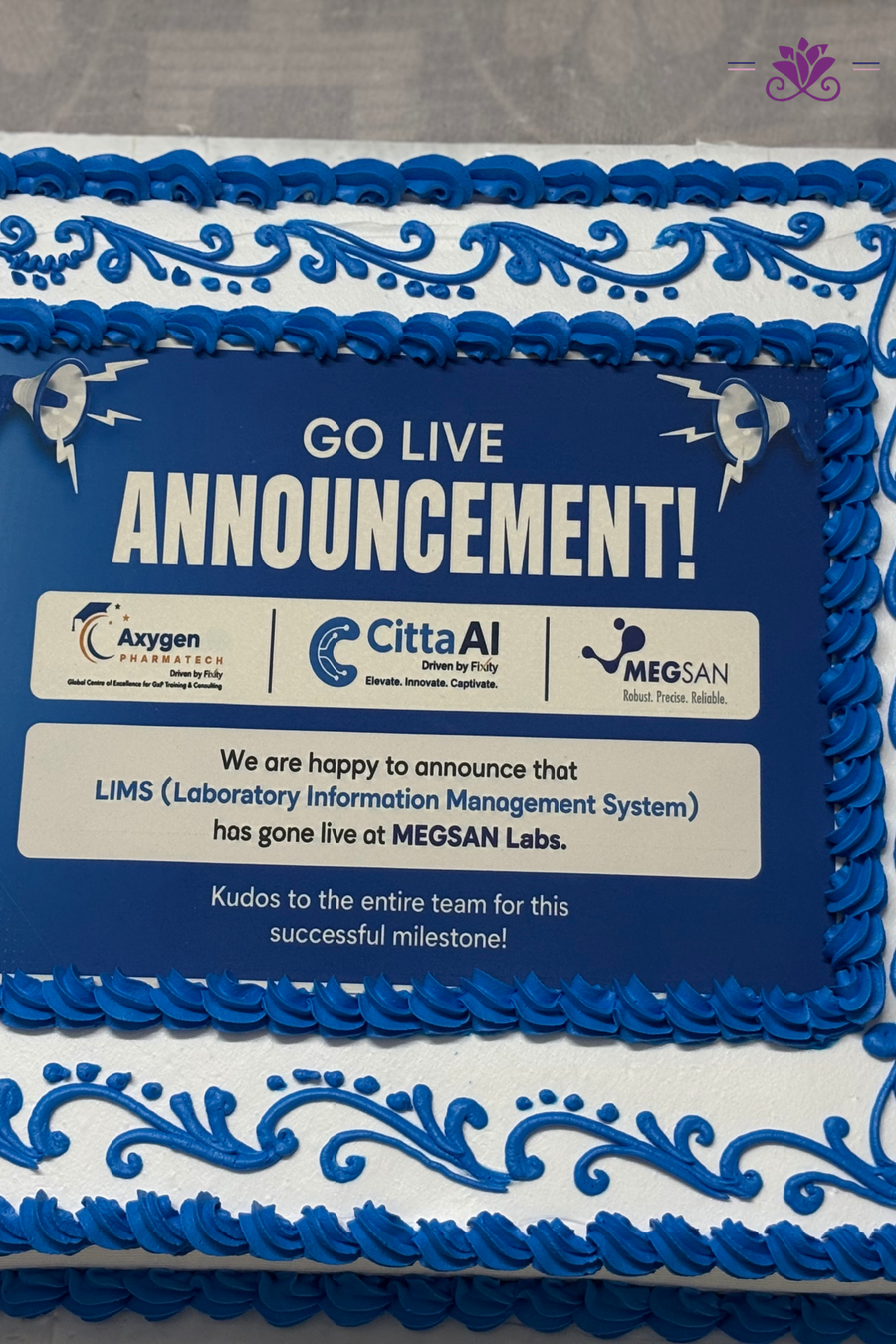 Custom Logo Corporate Event Sheet Cake