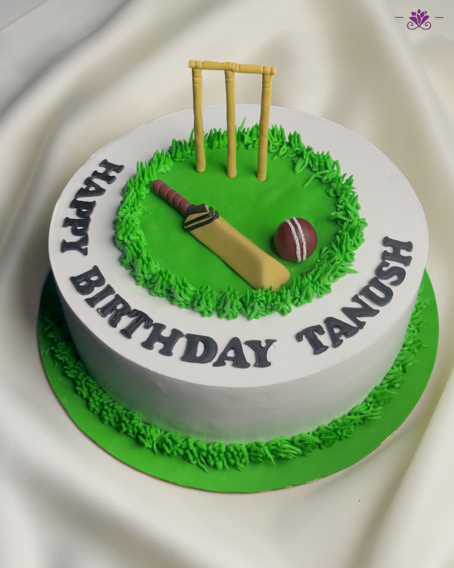 Cricket Theme Birthday Cake