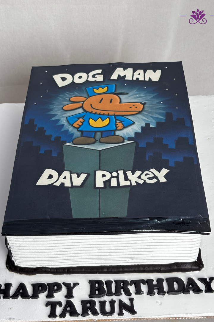 Dog Man Dav Pilkey Book Cake