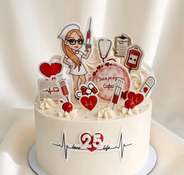 Doctor & Nurse Theme Cake | Medical Professional Celebration Cake